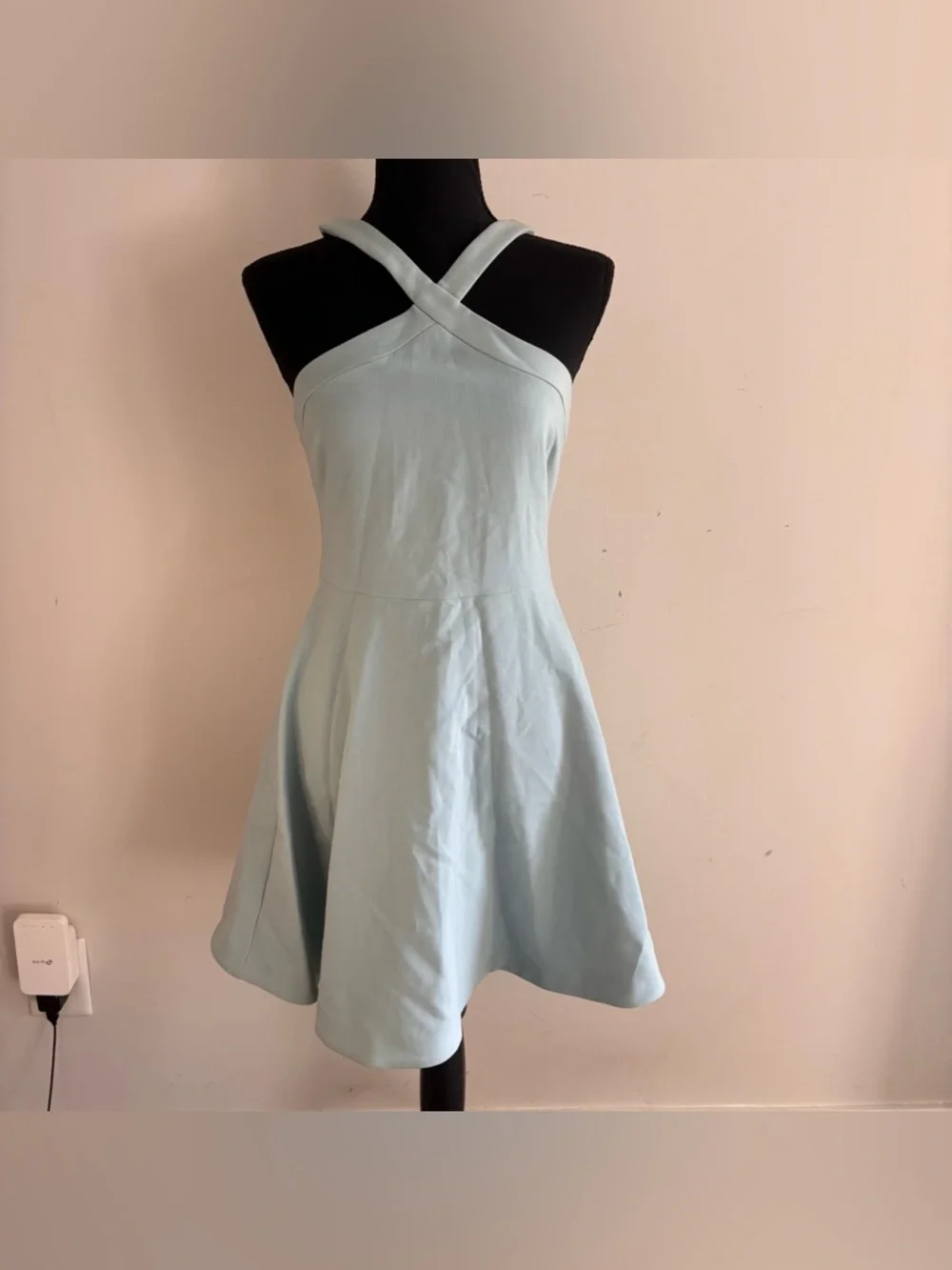 LIKELY Ashland Dress Size 6 NWT Blue Cross Back Fit & Flare Mini - Picture 2 of 8